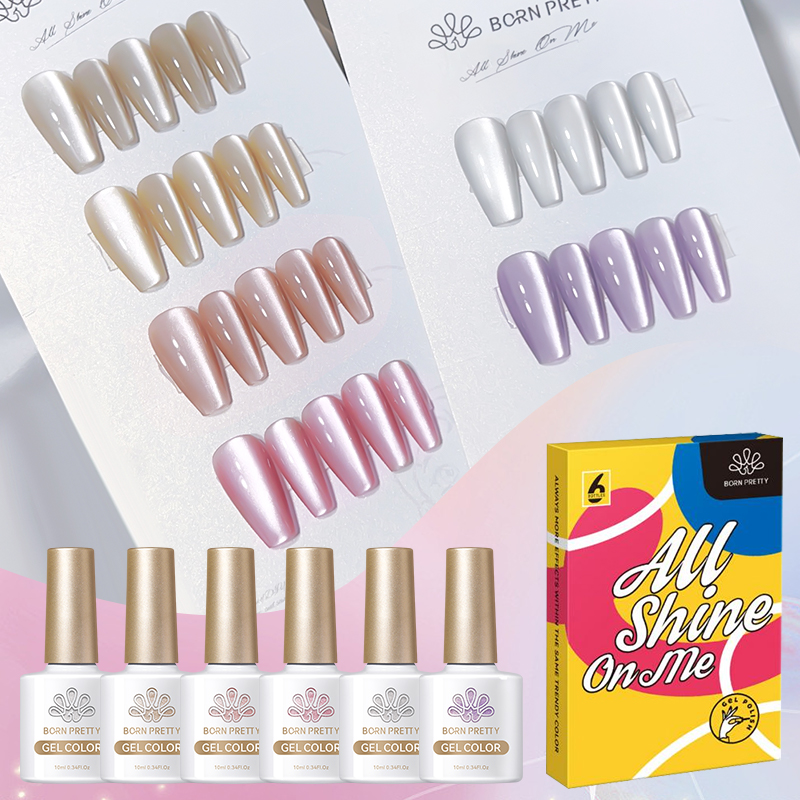 Resin Glitter Pack - BORN PRETTY Набор из 6 гель-лаков