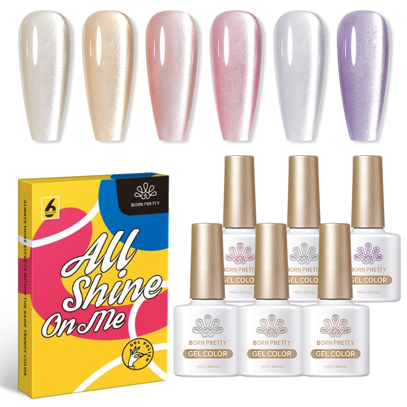 BORN PRETTY Набор из 6 гель-ла – обзор и цена Resin Glitter Pack